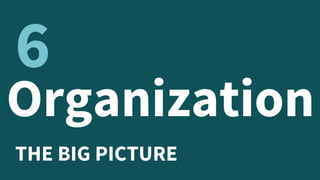 Organization
THE BIG PICTURE
6
 