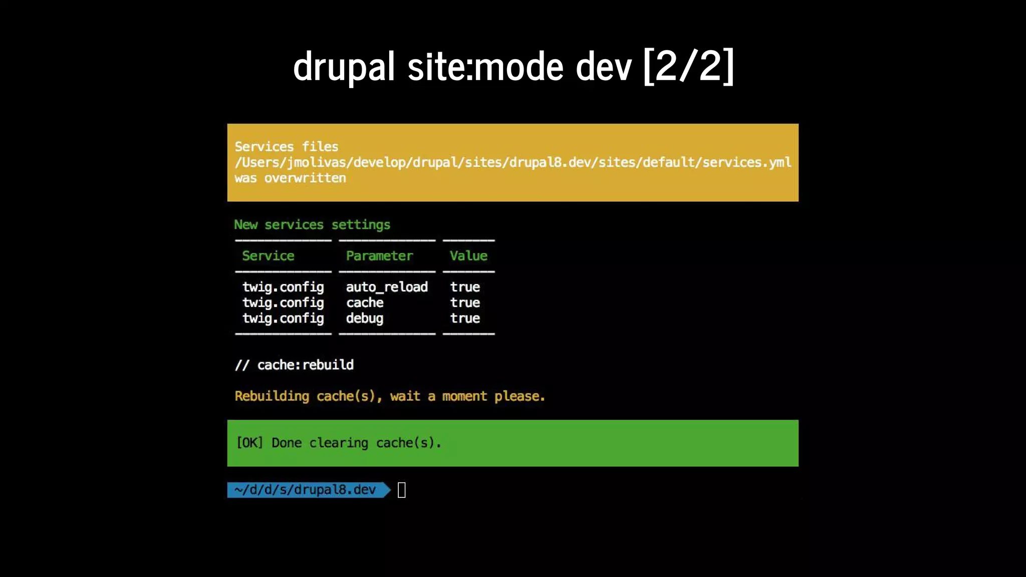 drupal	site:mode	dev	[2/2]
 