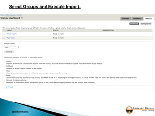 @hectoriribarne
Select Groups and Execute Import:
 