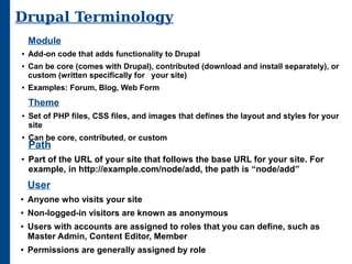 Visitor Module. Drupal Visual Example Drupal Content Management System | ODP