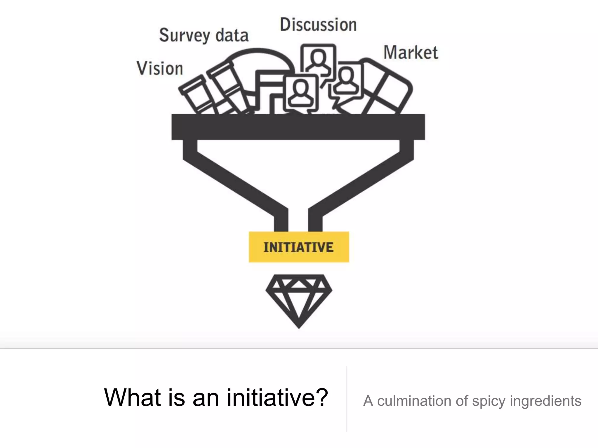 What is an initiative? A culmination of spicy ingredients
 