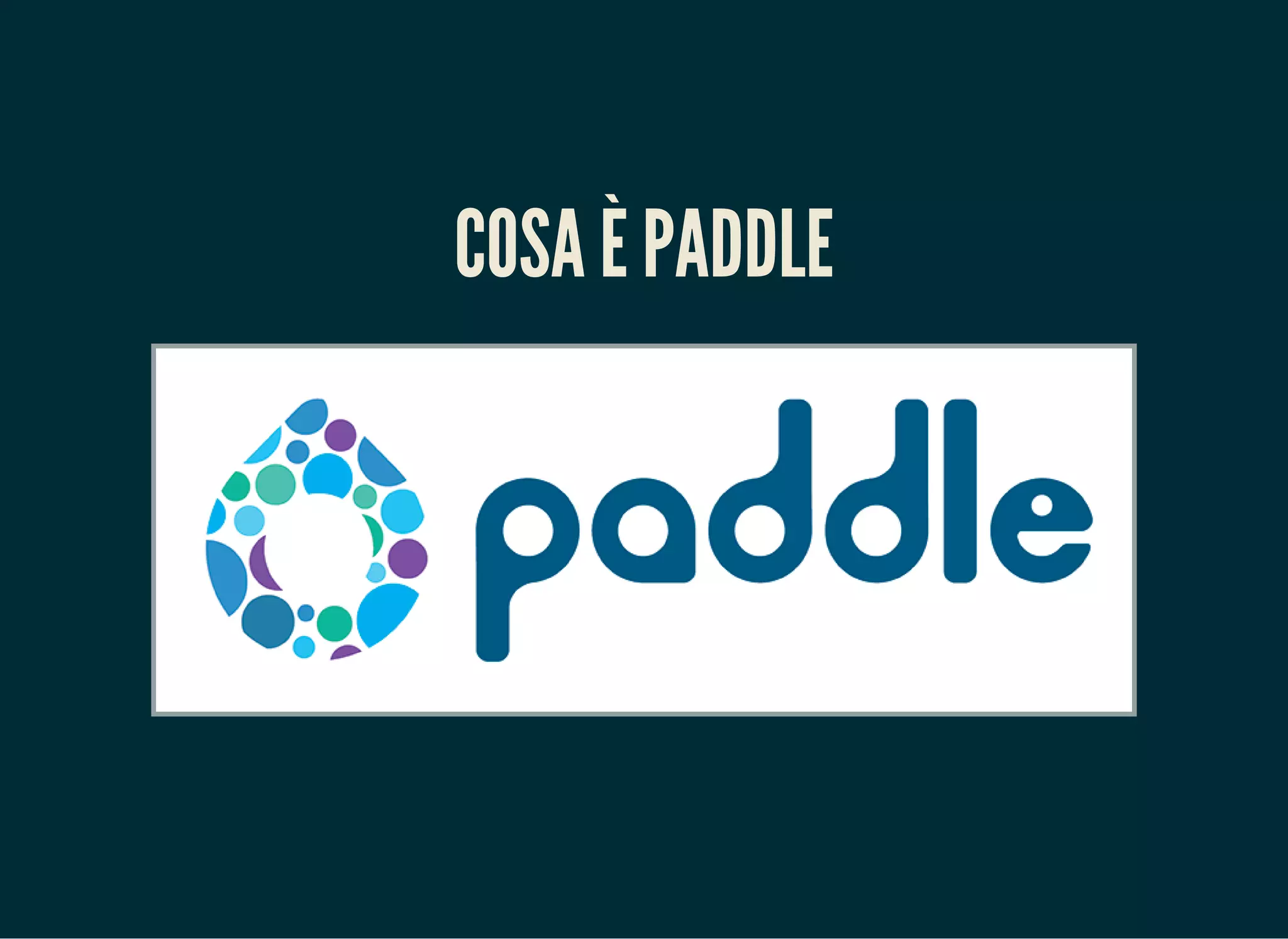 COSA È PADDLE
 