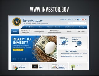 WWW.INVESTOR.GOV
 