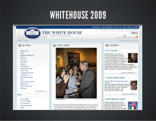 WHITEHOUSE 2009
 
