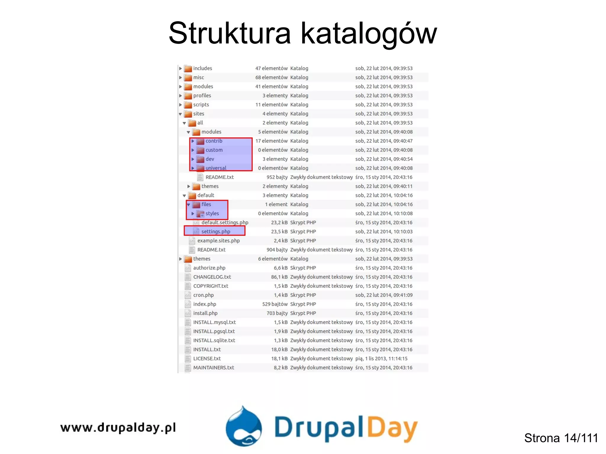 Struktura katalogów
Strona 14/111
 
