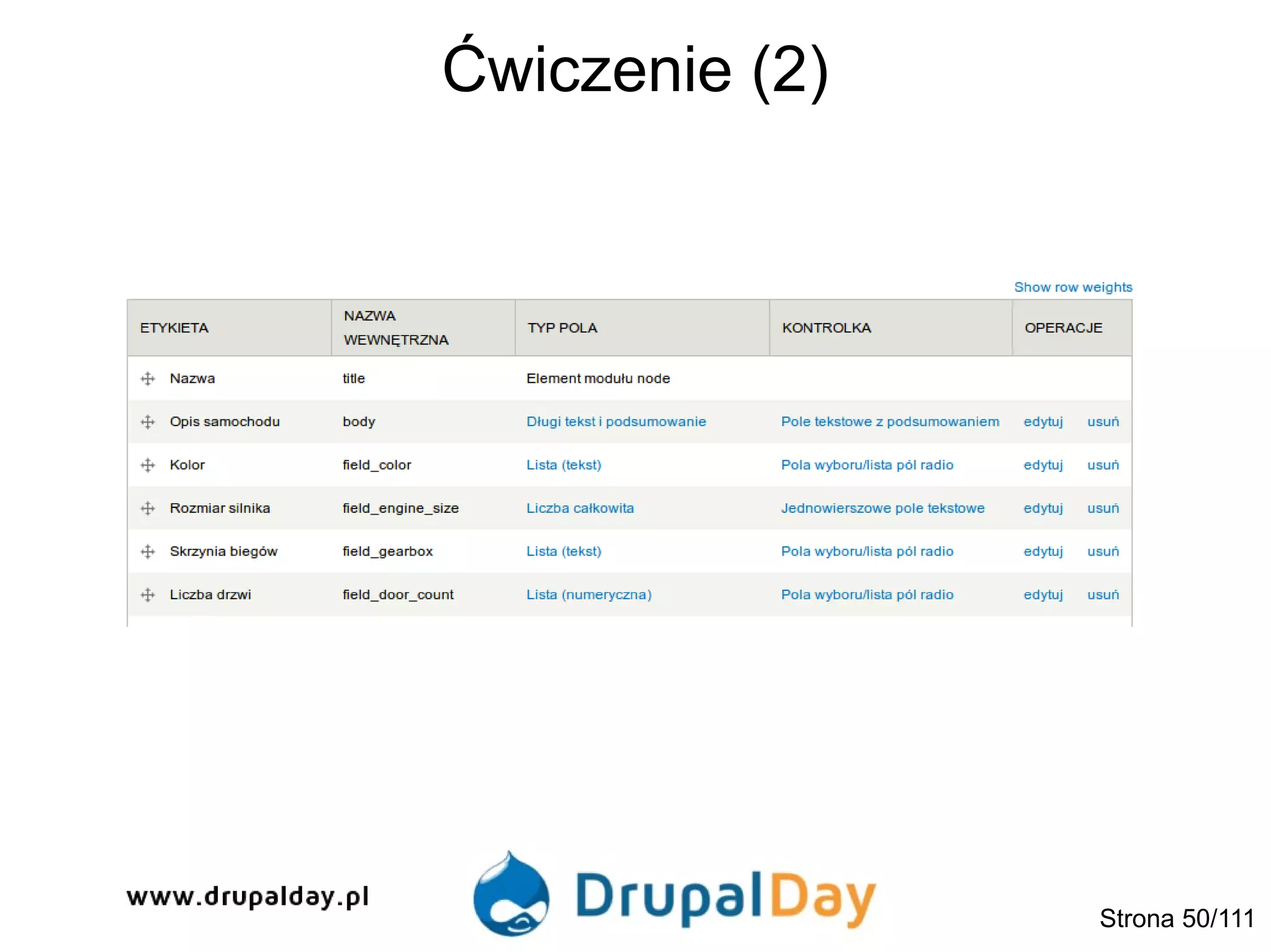 Ćwiczenie (2)
Strona 50/111
 