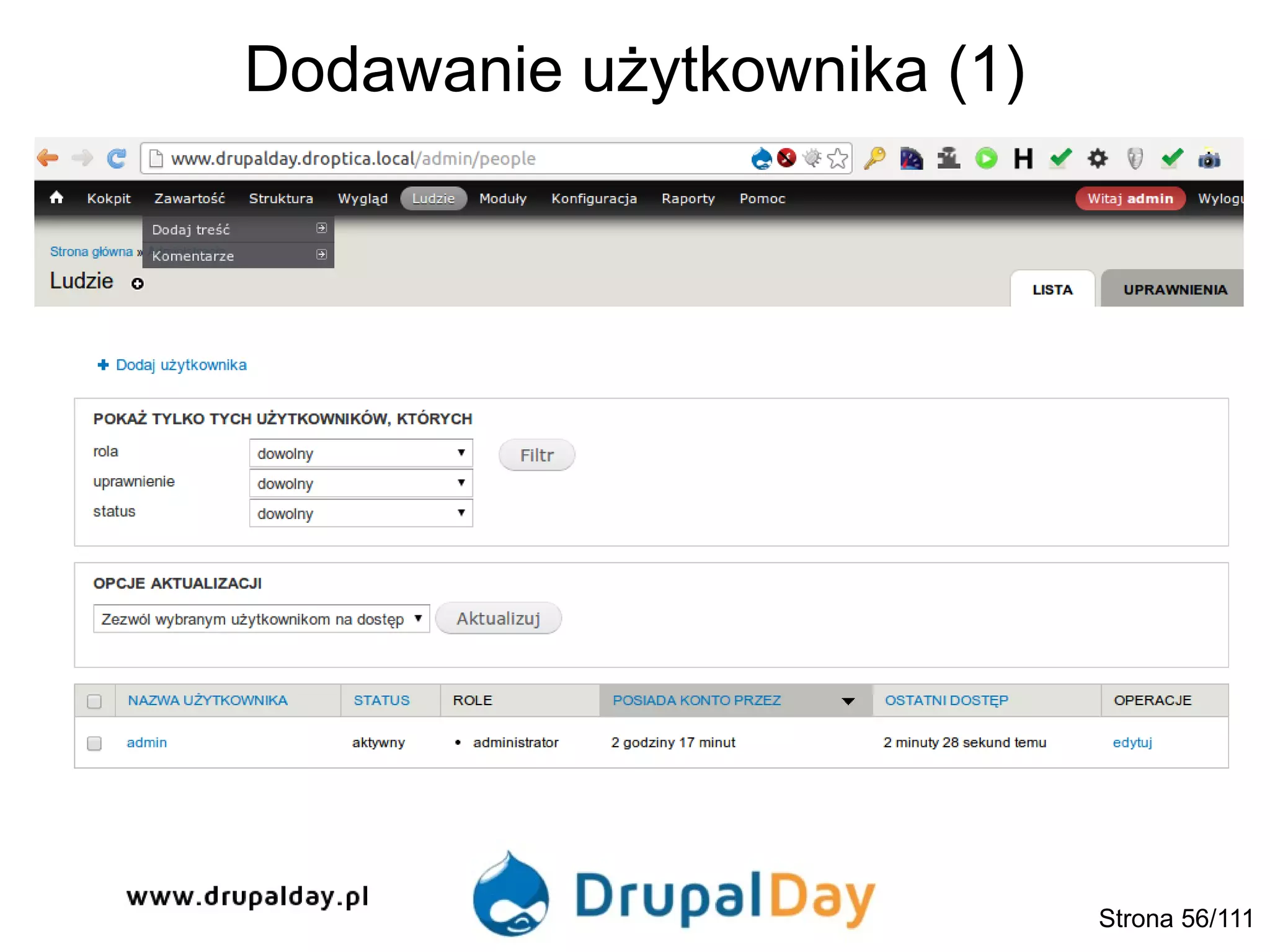 Dodawanie użytkownika (1)
Strona 56/111
 