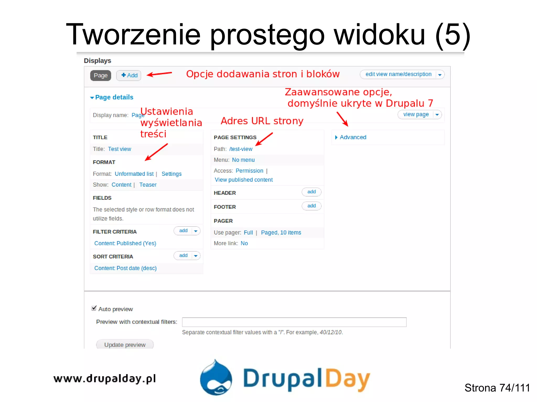 Tworzenie prostego widoku (5)
Strona 74/111
 