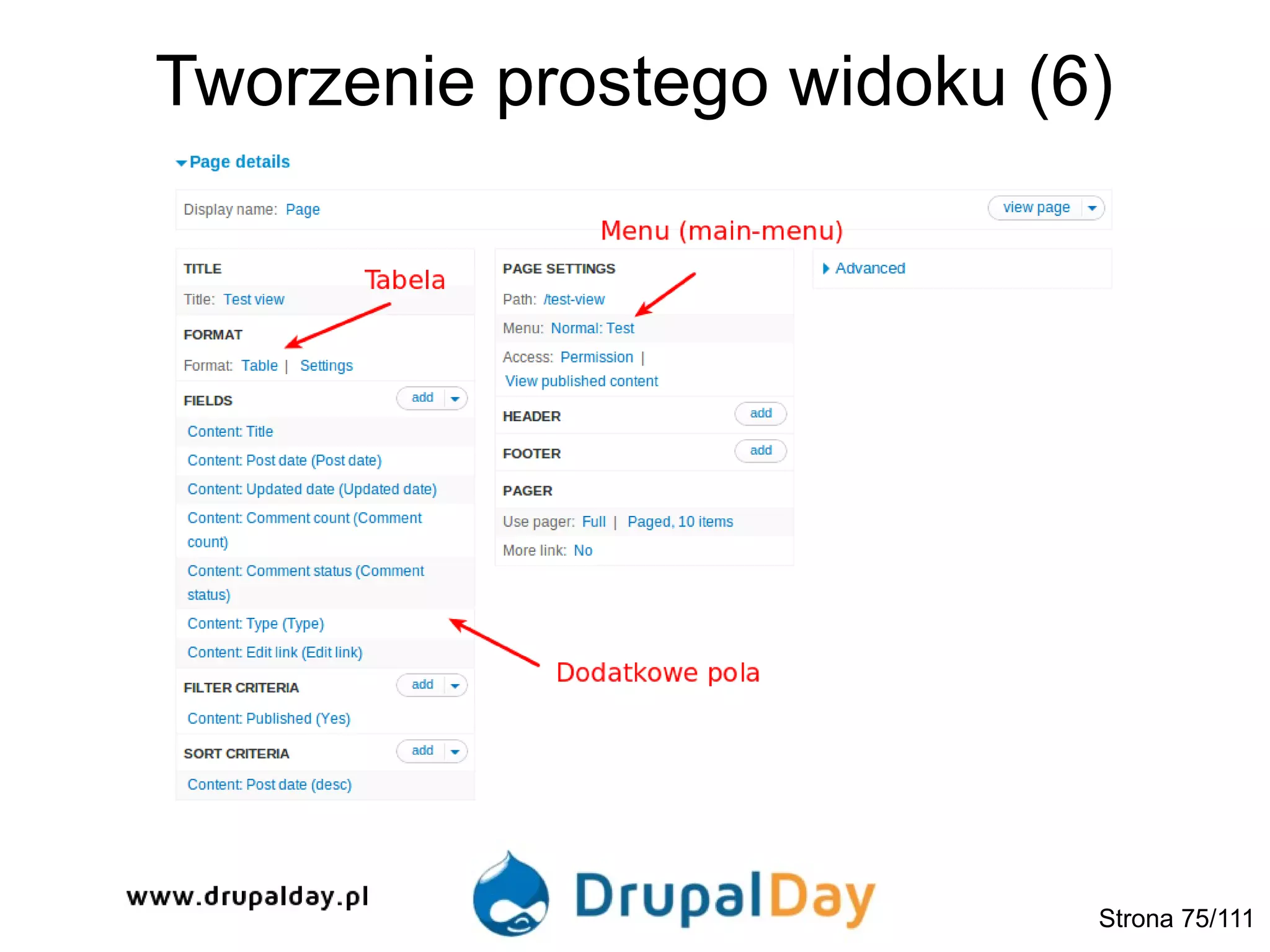 Tworzenie prostego widoku (6)
Strona 75/111
 