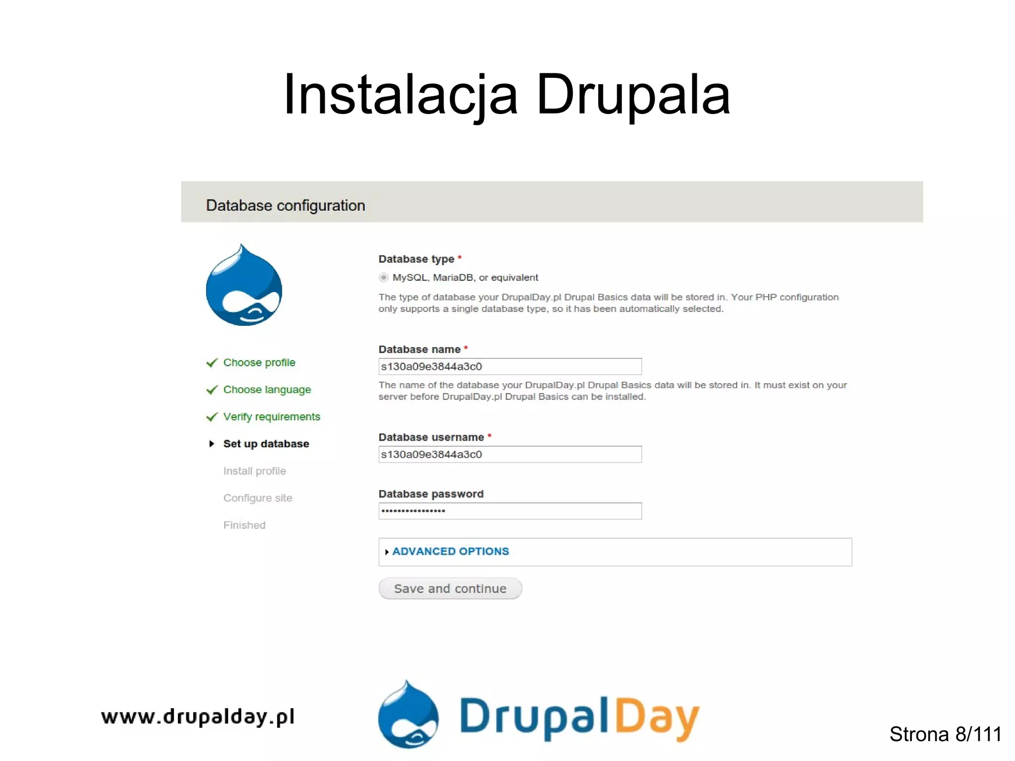 Instalacja Drupala
Strona 8/111
 
