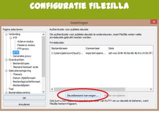 Configuratie FileZilla
 
