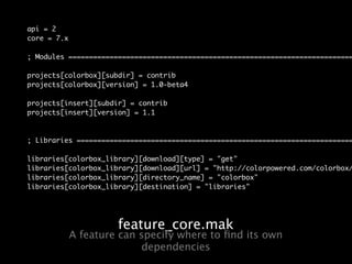 Automating Drupal Development: Makefiles, features and beyond