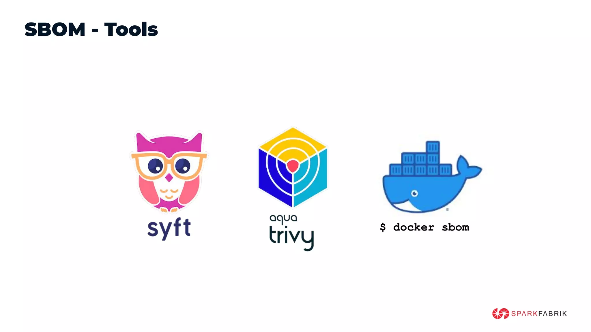 SBOM - Tools
$ docker sbom
 