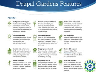 Drupal Gardens Features 