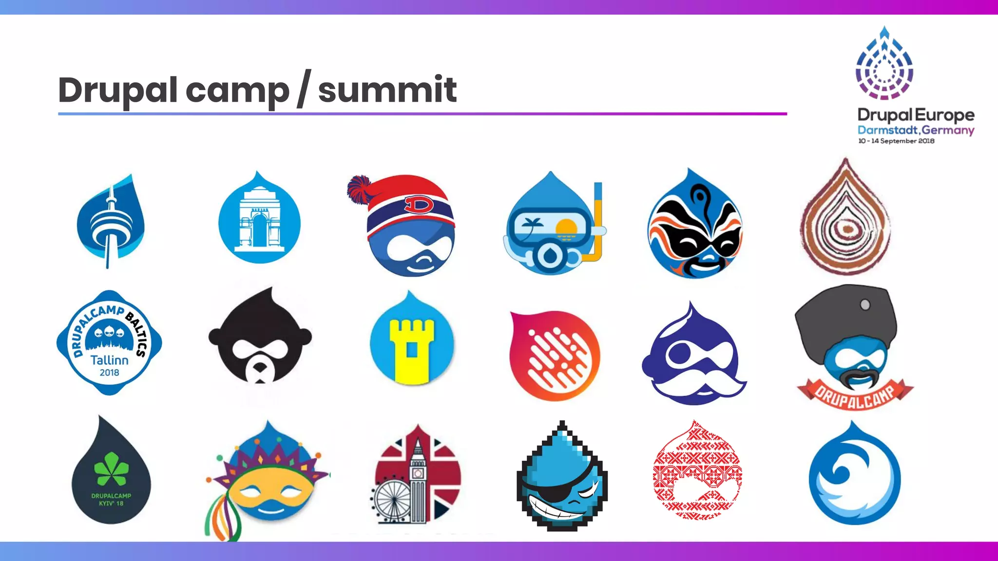 Drupal camp / summit
 