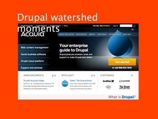 Drupal watershed
moments
 