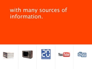 with many sources of
information.
         Multiple Places to Buy




           Multiple Devices
 