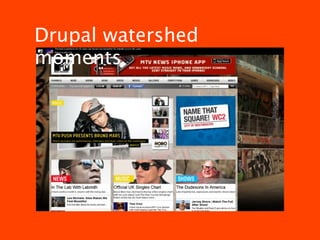 Drupal watershed
moments
 