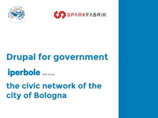 Drupal for government
the civic network of the
city of Bologna
 