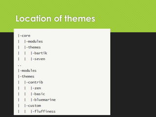 Location of themes
 