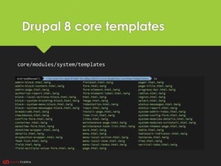 Drupal 8 core templates
core/modules/system/templates
 