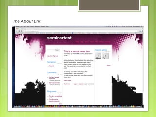 The About Link
 