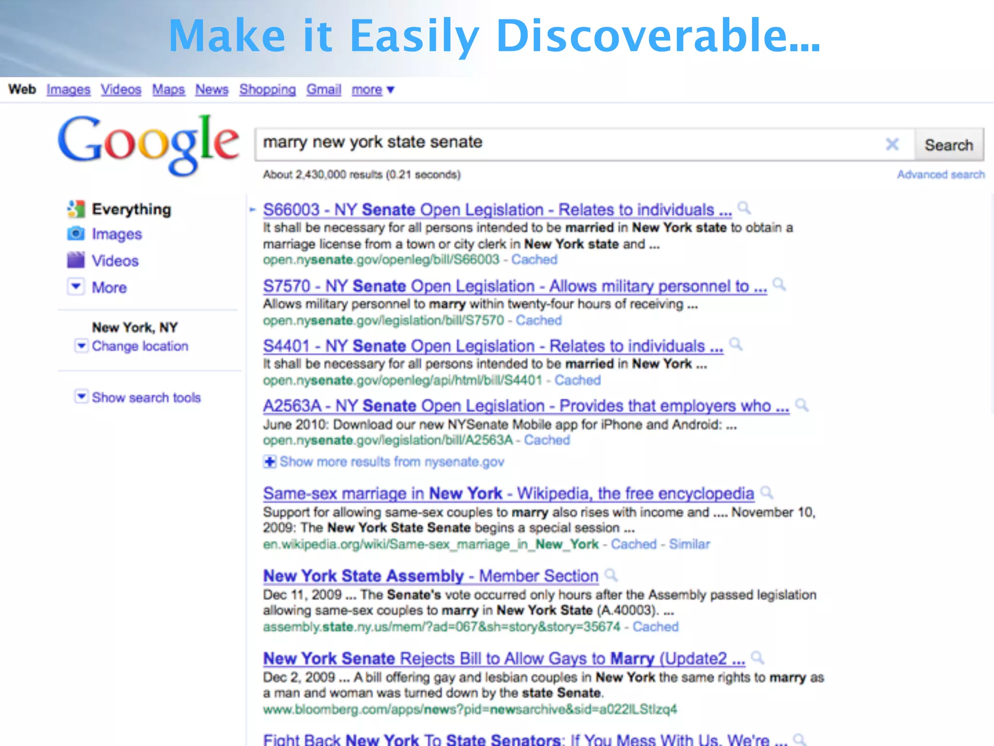 Make it Easily Discoverable...
 