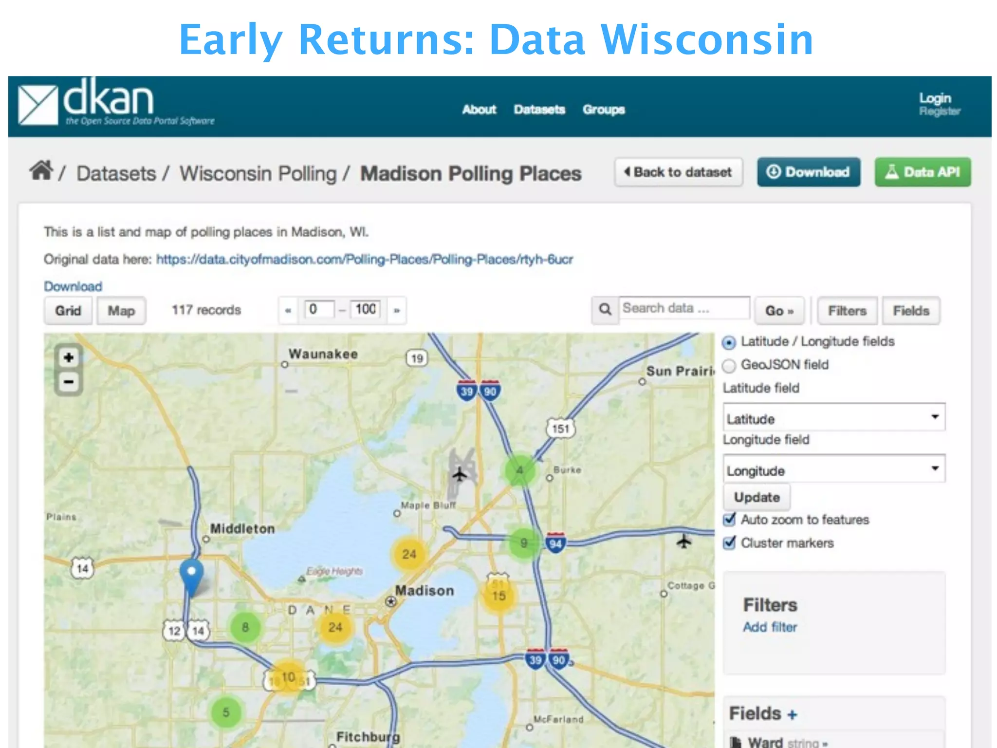 Early Returns: Data Wisconsin
 