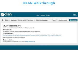 DKAN Walkthrough
 