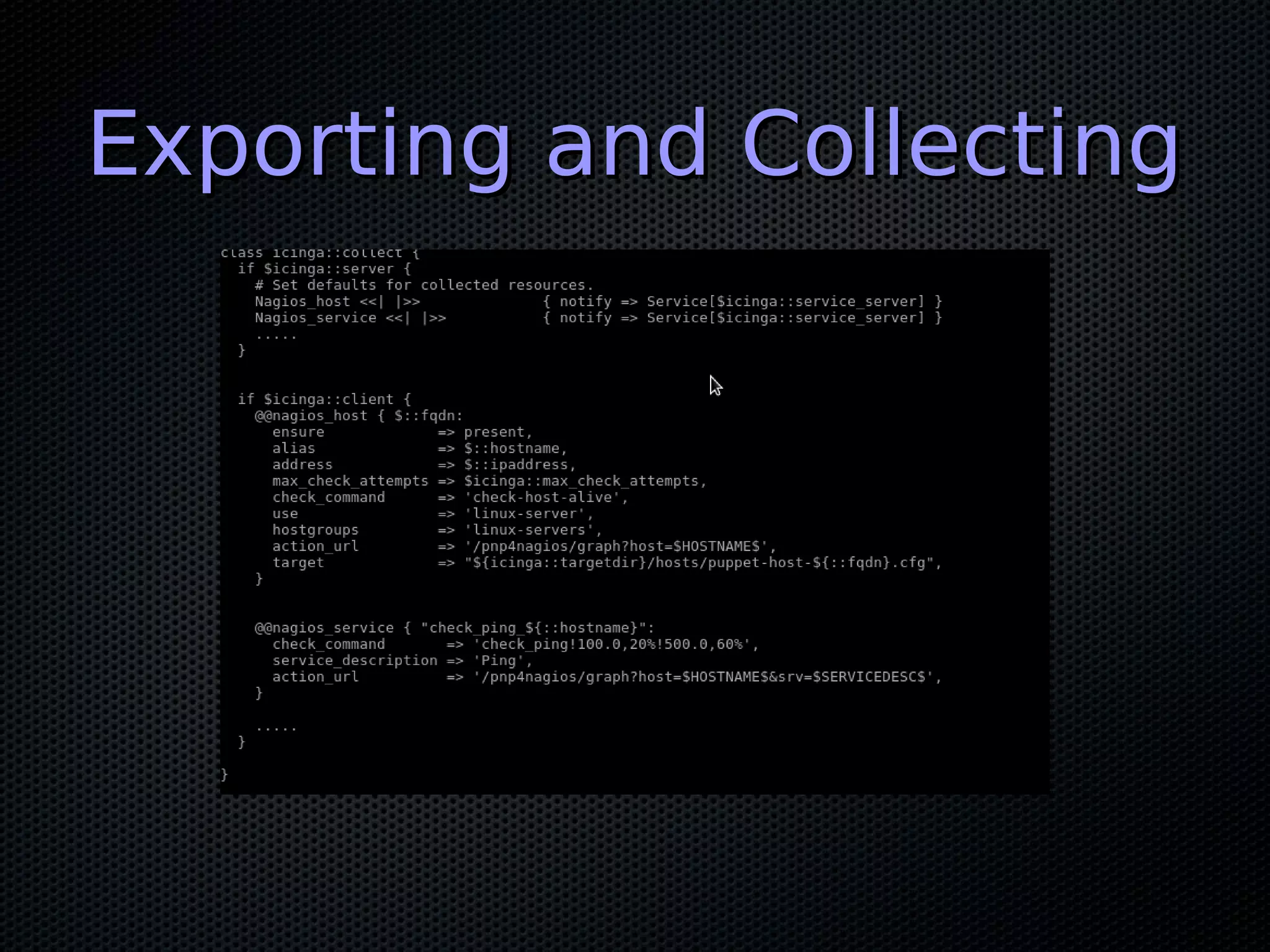 Exporting and CollectingExporting and Collecting
 