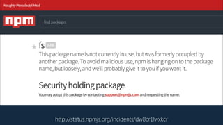 http://status.npmjs.org/incidents/dw8cr1lwxkcr
 
