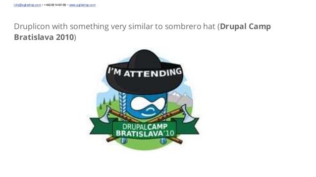 drupal logos with hats