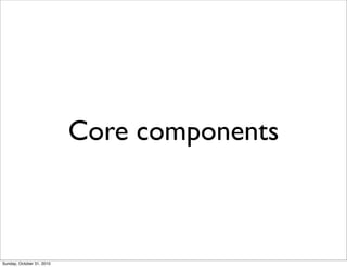 Core components
Sunday, October 31, 2010
 
