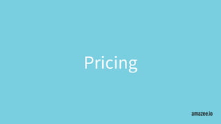 Pricing Part B
Volume based pricing (pay what you use)
Based on combined hits of all production sites
Not based on CPU or ...