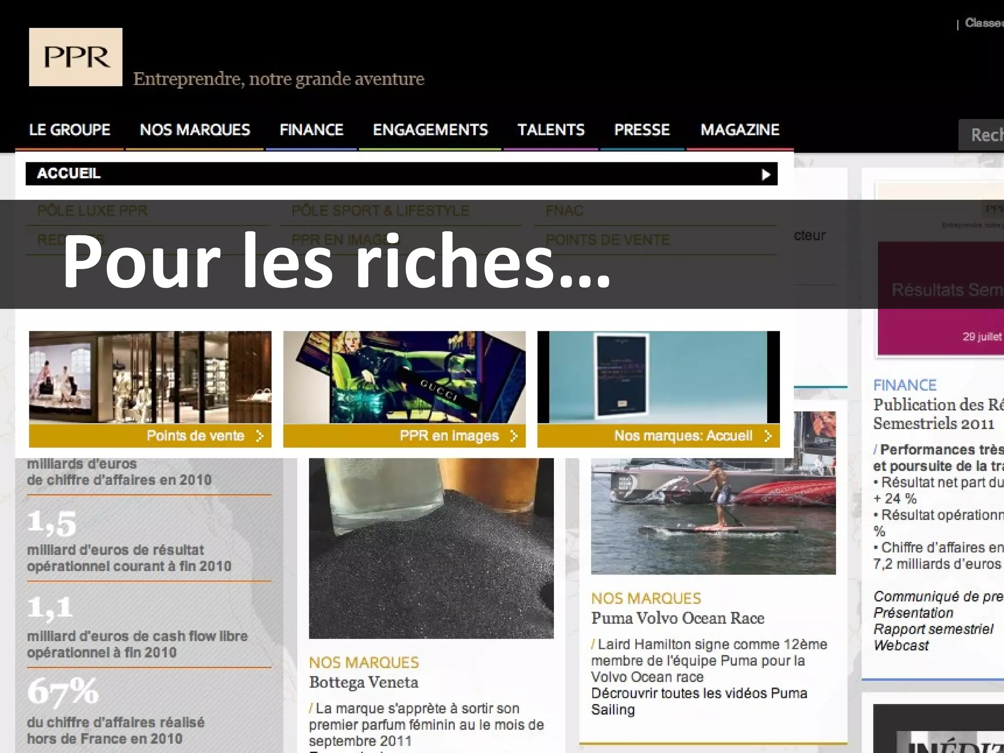 Pour les riches… 