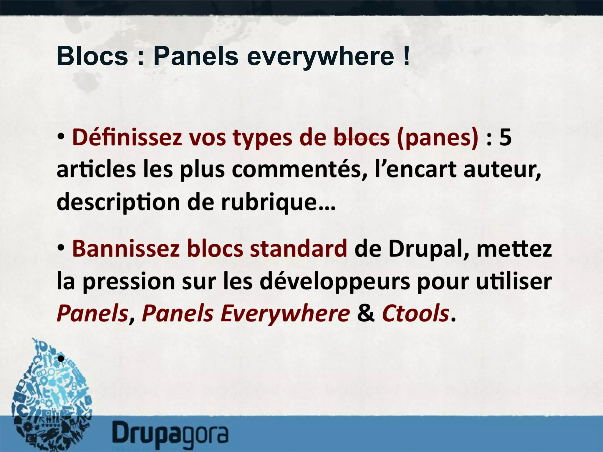 Blocs : Panels everywhere ! 