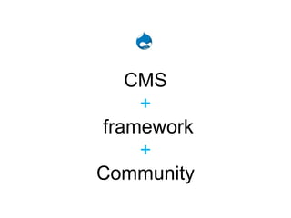 CMS +  framework + Community 