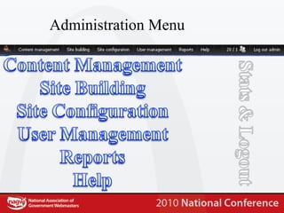 Administration Menu 