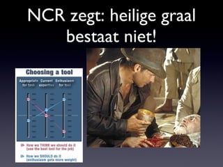 NCR zegt: heilige graal bestaat niet! 