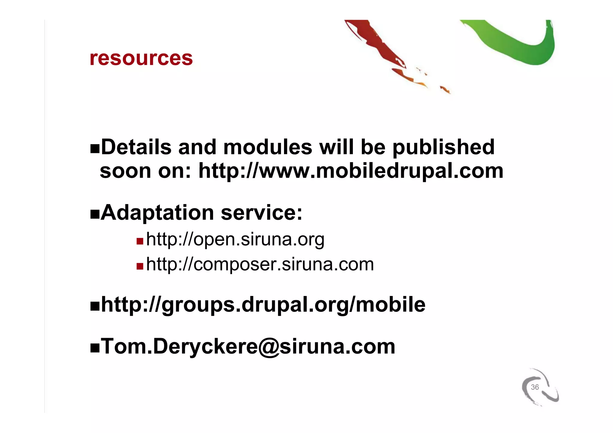 Mobile Strategies for Drupal (NY DrupalCamp6)