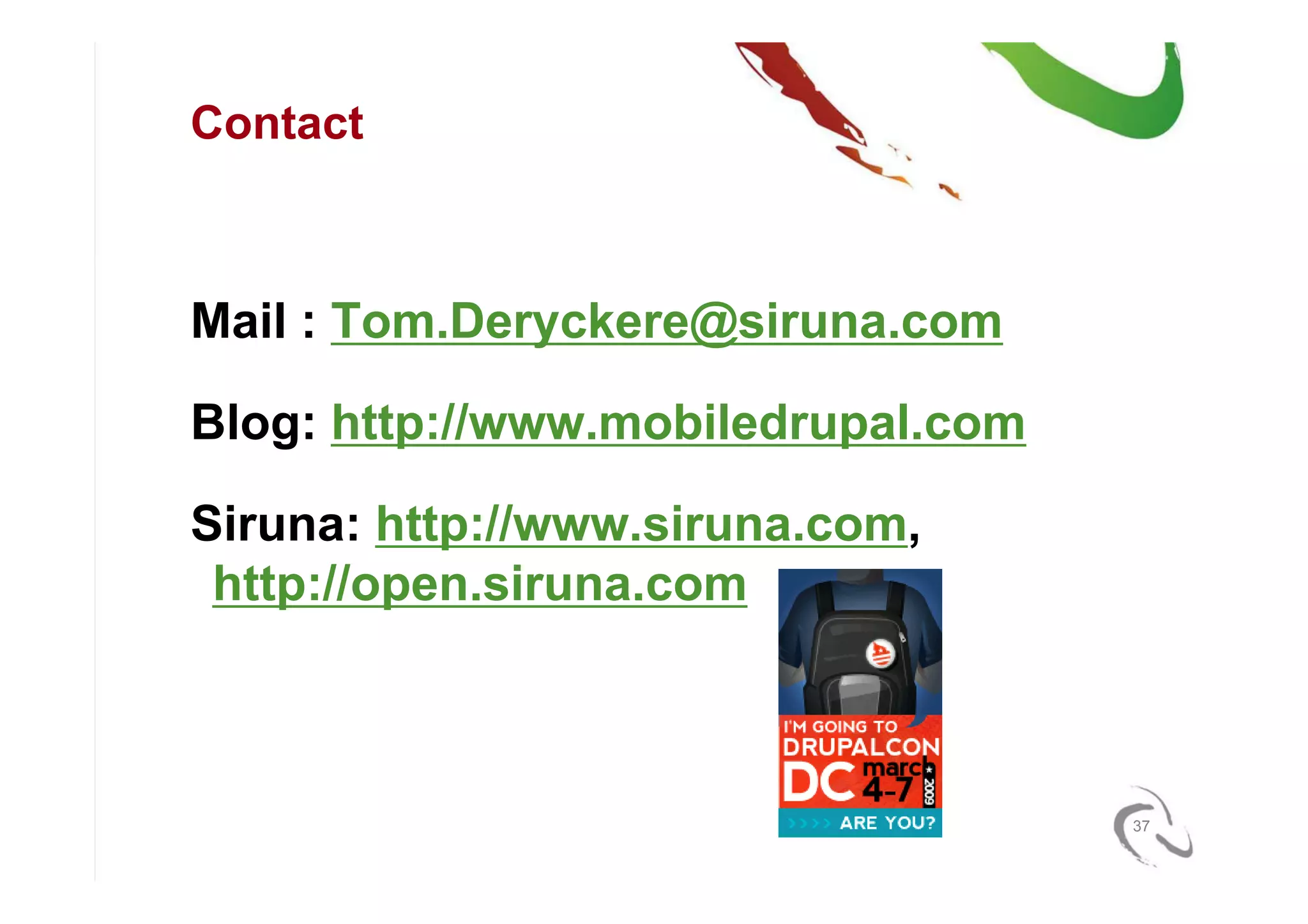 Mobile Strategies for Drupal (NY DrupalCamp6)