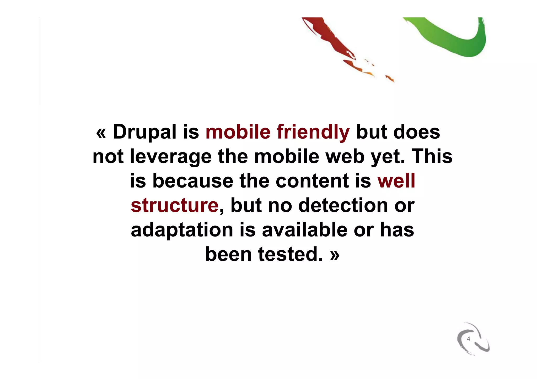 Mobile Strategies for Drupal (NY DrupalCamp6)