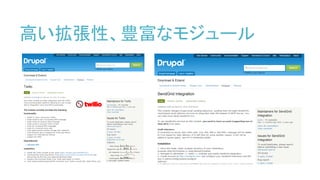 高い拡張性、豊富なモジュール
 