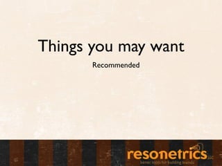 Things you may want
       Recommended
 