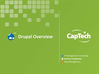 IT Management Consulting
Systems Integration
Data Management
Drupal Overview
™
 