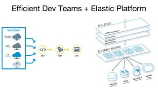 4
Efficient Dev Teams + Elastic Platform
 