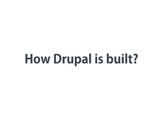 How Drupal is built?
 