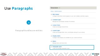 Use Paragraphs
Paragraph bundles are entities
1
 