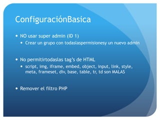 ServiciosSistemaoperativoDatabase SystemWeb ServerPHPDrupal