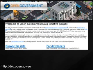 http://dev.opengov.eu 